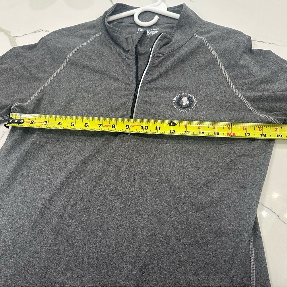 Straight Down Mount Vernon Country Club Quarter Zip Pullover Gray Mens XL - Picture 7 of 8